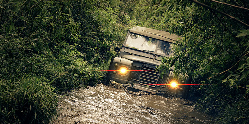 jeep crosses mud