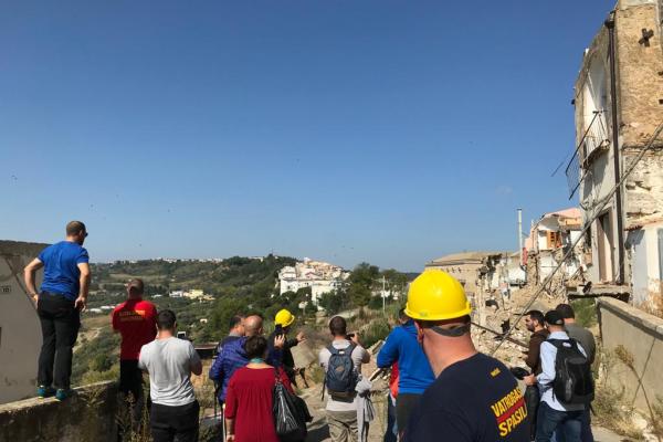 On site visit where landslide occurred 